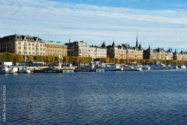 Fototapeta Östermalm from Nybrokajen