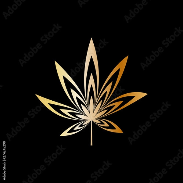 Fototapeta marijuana leaf design