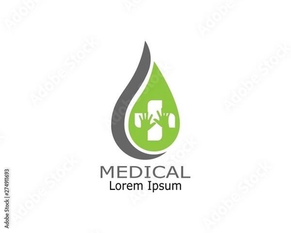 Fototapeta Health Medical Logo template vector illustration design