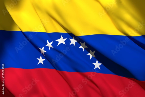 Fototapeta 3d rendering of Venezuela flag