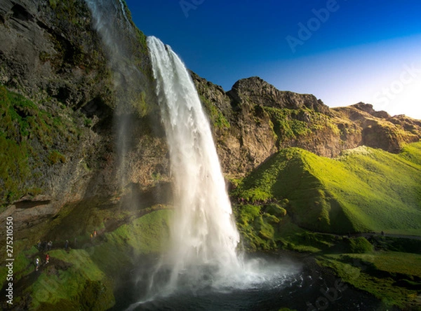 Fototapeta Seljelandfoss in sunset, Iceland