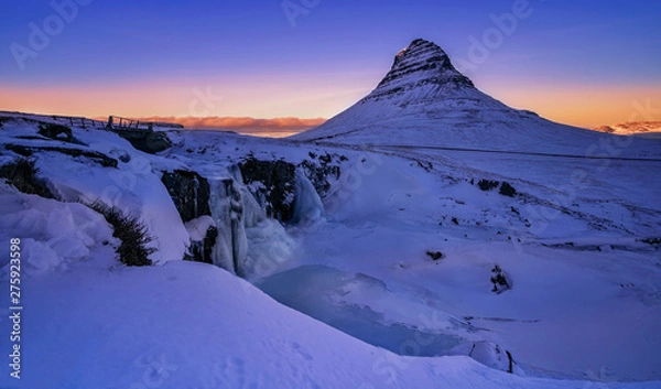 Fototapeta Kirkjufell Sonnenuntergang