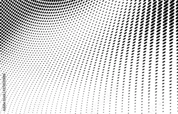 Fototapeta Halftone monochrome abstract background chaotic.