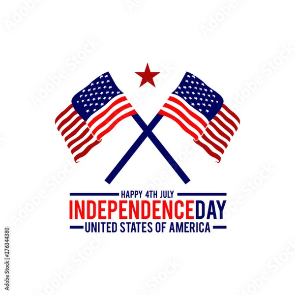 Fototapeta Independence day of United States of America design template