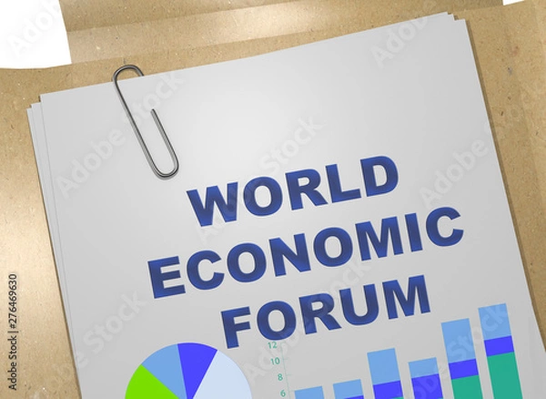 Fototapeta WORLD ECONOMIC FORUM concept