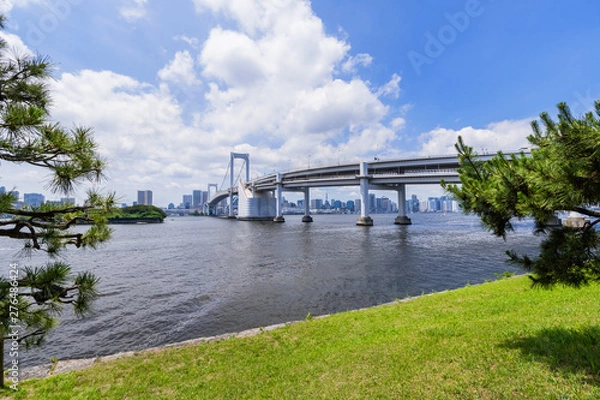 Fototapeta 台場公園とレインボーブリッジ