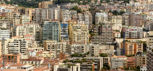 Fototapeta Monaco and Beausoleil real estate, Cote d'Azur of French Riviera