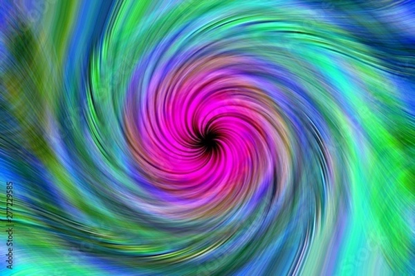 Fototapeta  abstract fractal background, wallpaper with a curved digital colorful spiral