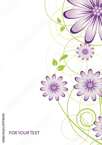 Fototapeta Abstract flowers background with place for your text