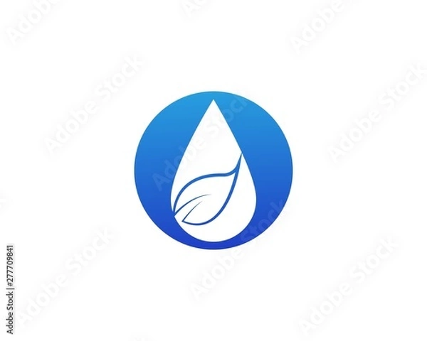 Fototapeta water drop Logo Template vector illustration design