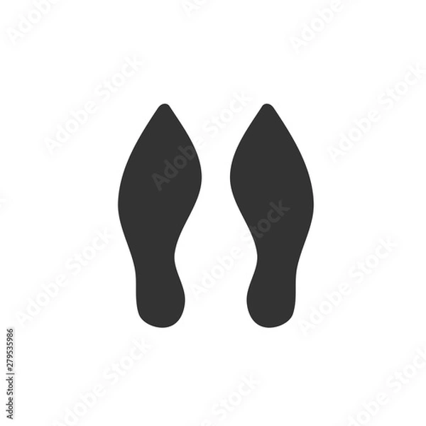 Fototapeta Footsteps icon template color editable. Shoes Footsteps symbol vector sign isolated on white background. Simple logo vector illustration for graphic and web design.