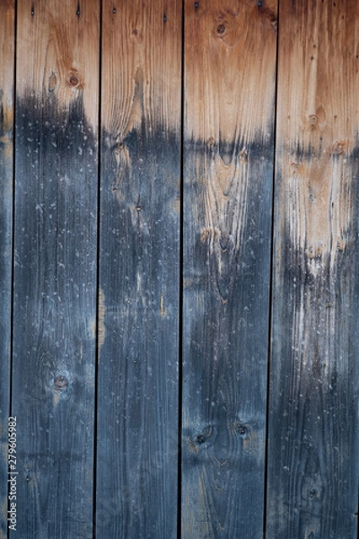 Fototapeta The wooden element of the fence, fence, wall. Texture