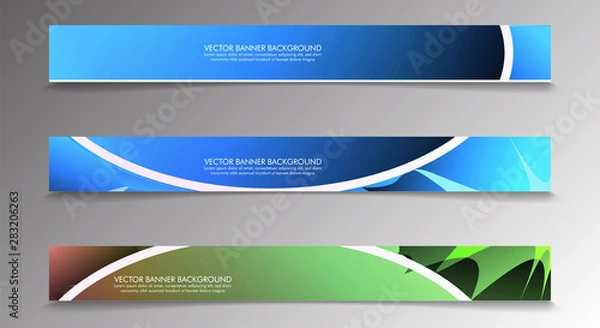 Fototapeta Set banner background with multicolor composition . vector design illustration