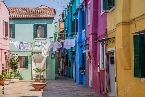 Fototapeta Views of streets and canals in Venice Italy