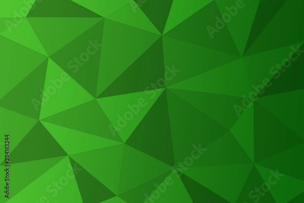 Fototapeta background of dark and light green triangles