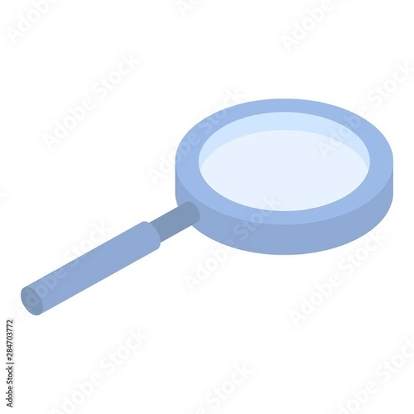 Fototapeta Magnify glass icon. Isometric of magnify glass vector icon for web design isolated on white background