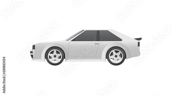 Fototapeta Minimalistic car design.  Vector illustration.