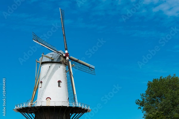 Fototapeta Corn mill called De Koe. Veere, The Netherlands