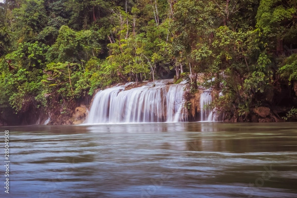 Fototapeta Water falls landscape in the tropical jungle