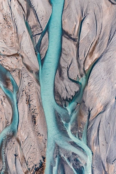 Fototapeta New Zealand Braided River