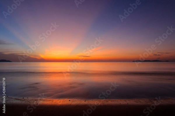 Fototapeta beautiful sky over the sea