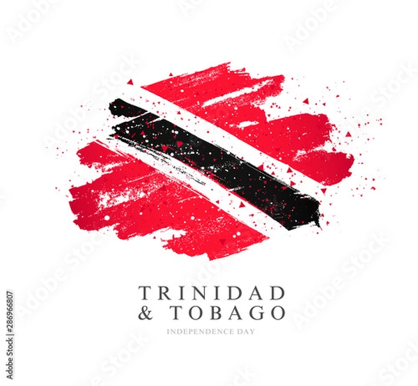 Fototapeta Flag of Trinidad and Tobago. Vector illustration on a white background.