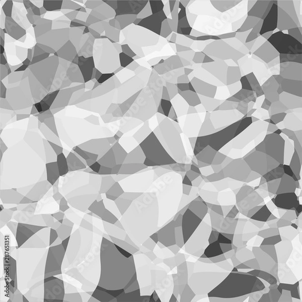 Fototapeta Abstract vector space monochrome background. Chaotically fluid connected points and polygons debris flying in space. Futuristic technology style. Elegant background for business presentations.