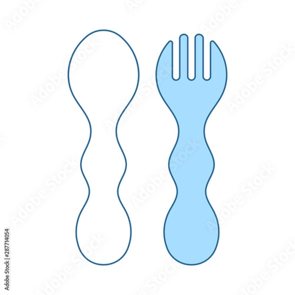 Fototapeta Baby Spoon And Fork Icon