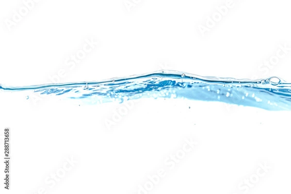 Fototapeta Clear water waves. Water  blue wave splash isolated on white background