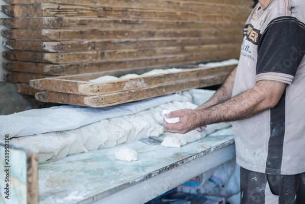 Fototapeta Making bread