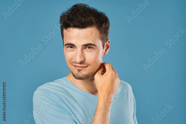 Fototapeta portrait of young handsome man