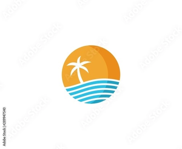 Fototapeta Beach logo