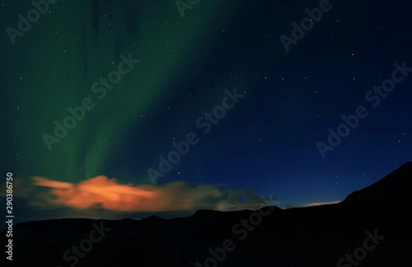 Fototapeta Aurora Borealis in Iceland, Europe