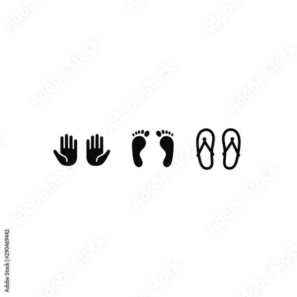 Fototapeta hand&leg icon