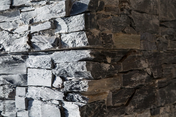 Fototapeta Hewn stone wall details