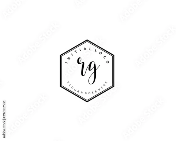 Fototapeta RG Initial handwriting logo vector