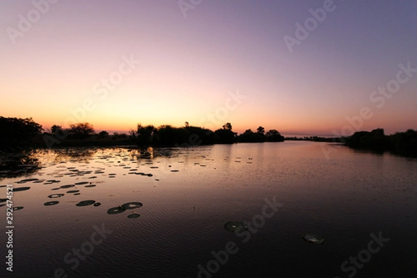 Fototapeta Beautiful wetlands sunset