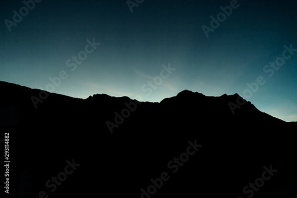 Fototapeta mountain range silhouette