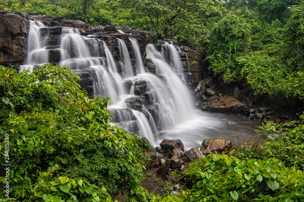 Obraz Savdav Waterfall near Kankavli in Sindhudurga,Maharashtra,India,Asia