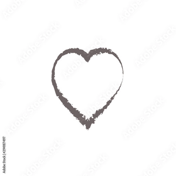 Fototapeta The outline of a heart on a white background. icon