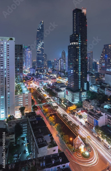 Fototapeta Bangkok city, Thailand at night