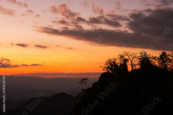 Fototapeta Dramatic sky sunrset