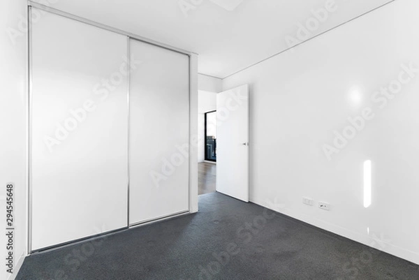 Fototapeta Empty and unfurnished brand new apartment