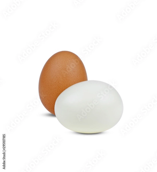 Fototapeta boiled egg isolated on white background