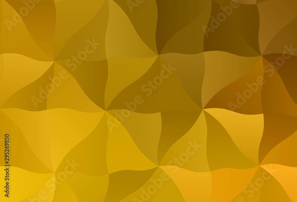 Fototapeta Dark Yellow vector low poly texture.