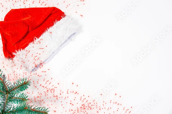 Fototapeta Santa Claus Hat. Merry Christmas.