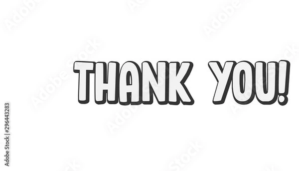 Fototapeta Thank you text sign