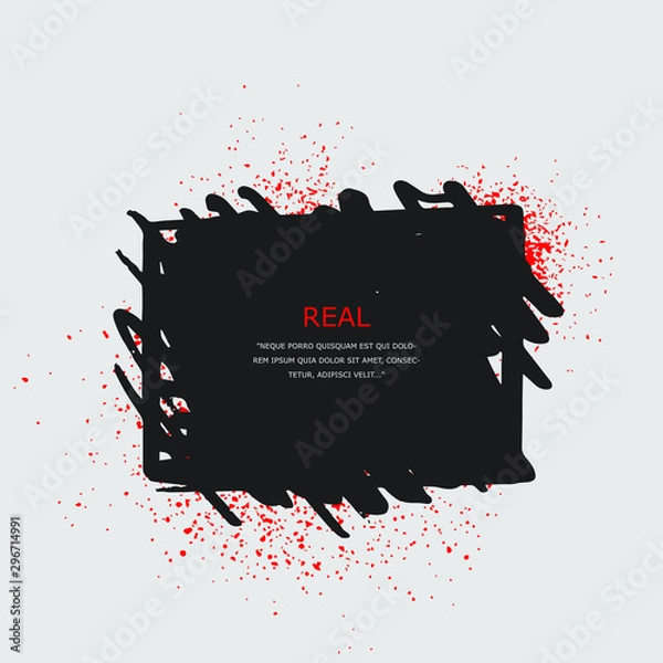 Fototapeta Real abstract modern graphic elements. Dynamical colored forms and line. Gradient abstract banners with flowing liquid shapes. Template for the design of a logo, flyer or presentation. Vector illustra