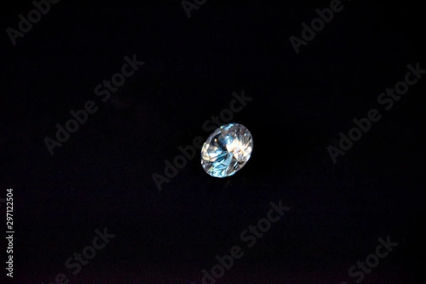 Fototapeta one diamond of classic shape on the black background