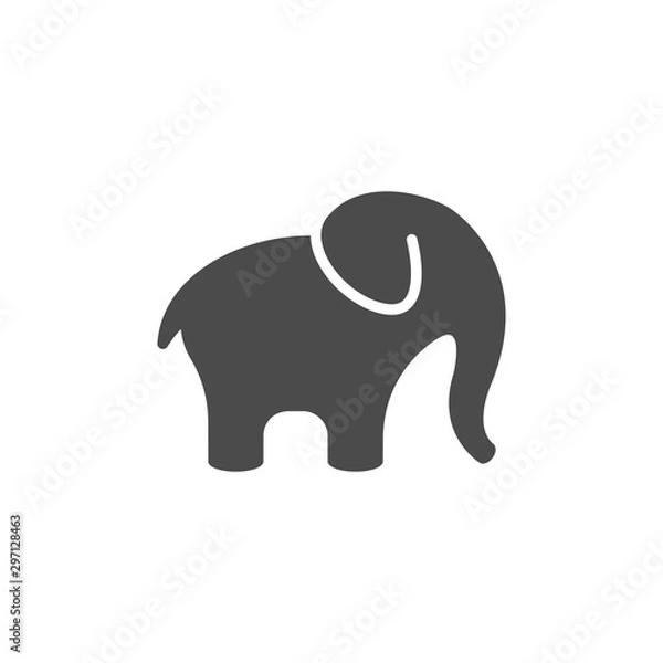 Fototapeta Elephant icon vector. Linear style sign for mobile concept and web design. Elephant symbol illustration. Pixel vector graphics - Vector.